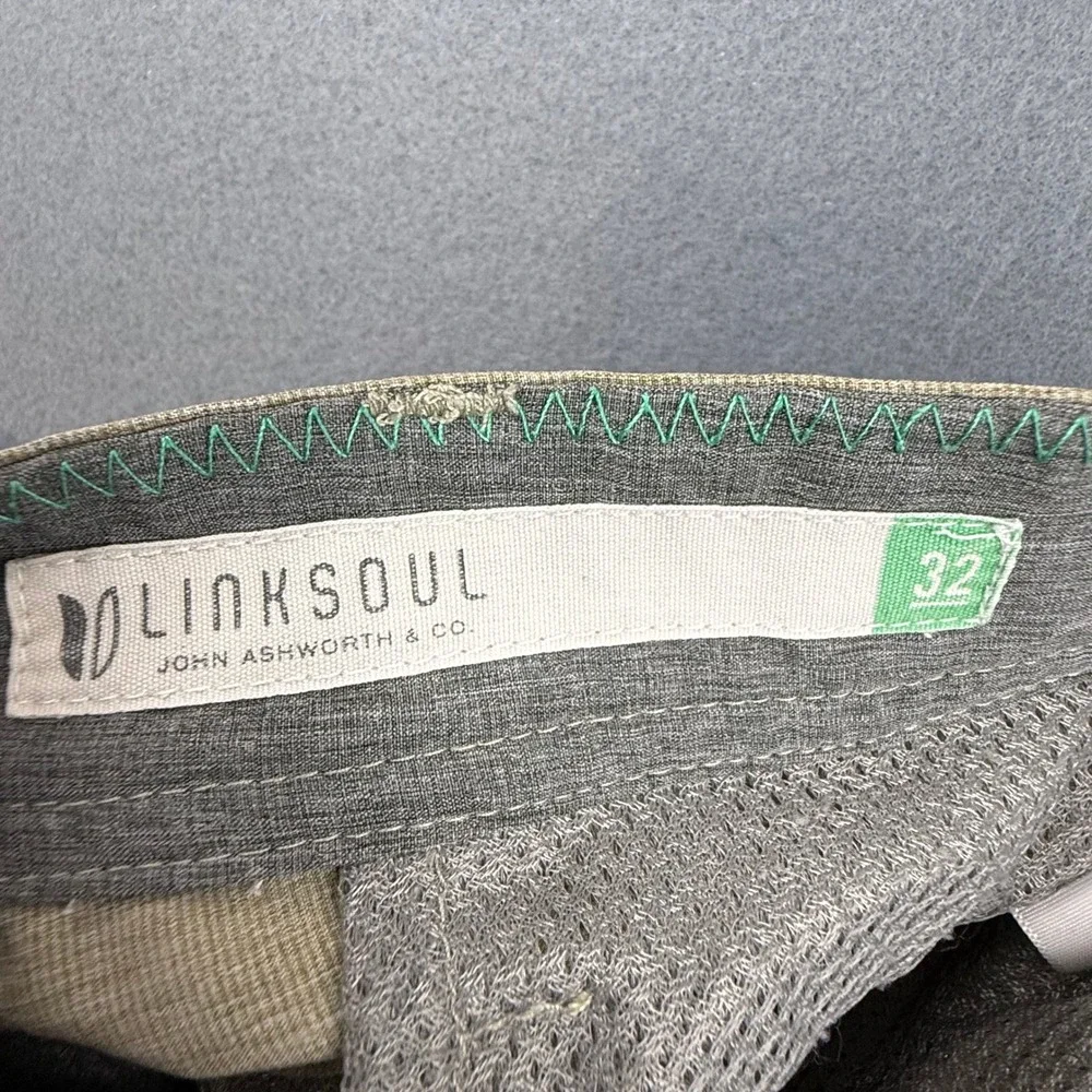 Linksoul Shorts Mens 32 Tan Boardwalker Hybrid Golf Walk Shorts Stretch